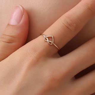 ใหม่ที่เรียบง่ายปรับแหวนสำหรับผู้หญิงสาว Rose G Old สีเงินรูปหัวใจแหวนแต่งงานรักแหวนนิ้วสำหรับเพื่อนที่ดีที่สุด