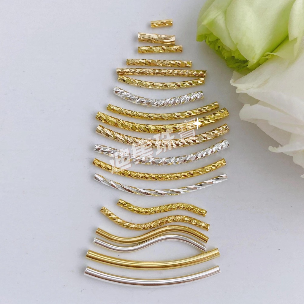 A10228 [อุปกรณ์เสริมเคลือบทอง 14K] อุปกรณ์เสริมรักษาสี 14K Gold-clad Gold-clad Gold-clad Gold Elbow 