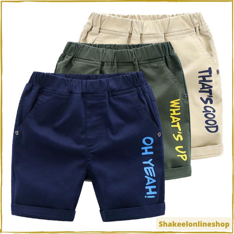 กางเกงขาสั้น/กางเกงสไตล์ลําลองสําหรับเด็กนําเข้า - Whats Up Motif 1 2 3 4 5 6 Years shakeelonlinesho