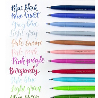 [SES15C] Pentel Touch Brush Sign Pen มีหลายสีให้เลือก SES15C