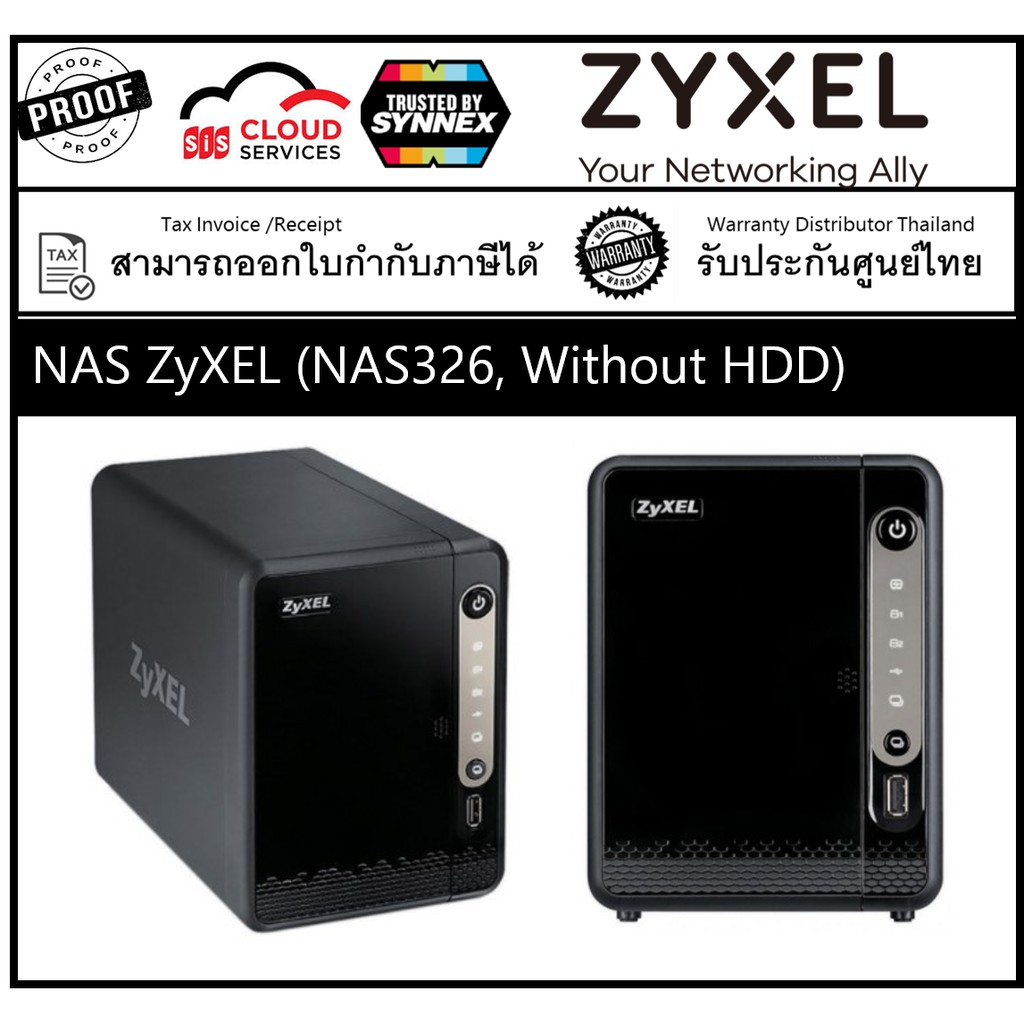 ZyXEL NAS 326 2-Bay Personal Cloud Storage Without HDD)Memory box and ...