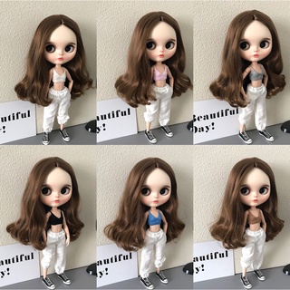 เสื้อสายเดี่ยว ผ้าถัก ลาย Blythe Little Ragdoll azone19 ob24 สําหรับเด็ก