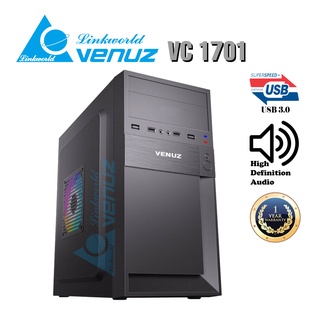 CASE (เคสเกมมิ่ง) VENUZ micro ATX Computer Case VC1701/dvd usb3.0 ประกัน 1ปี (ไม่แถมพัดลม)