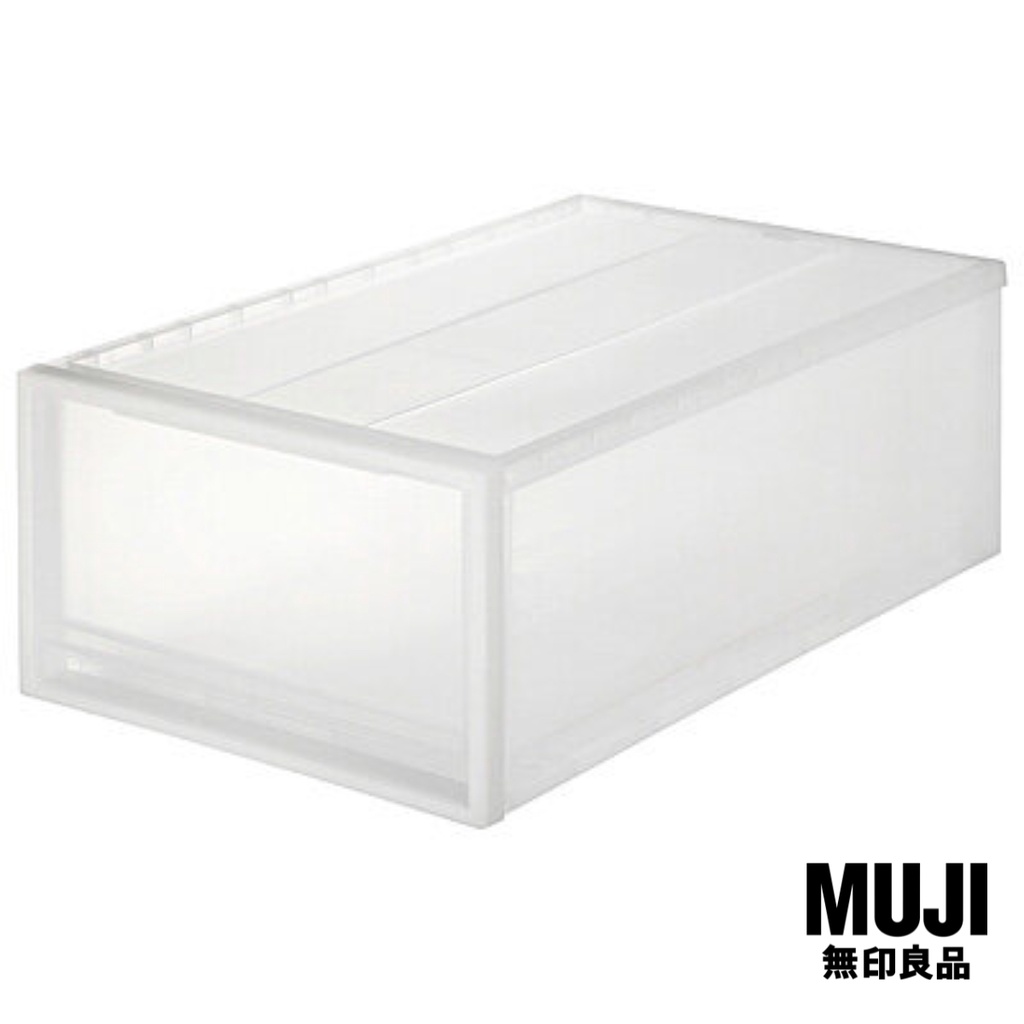 มูจิ กล่องเก็บของโพลีโพรพิลีน - MUJI PP Storage Box / Wide / M 40 × 65 × 24 cm