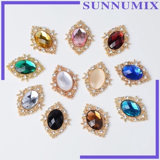 [Sunnimix] กระดุมไข่มุก พลอยเทียม ด้านหลังแบน สําหรับตกแต่งงานแต่งงาน 11 ชิ้น