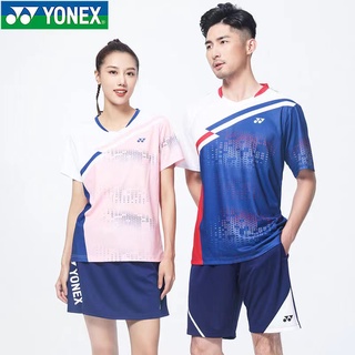 Yonex ใหม่ ชุดกีฬา เสื้อแบดมินตัน แขนสั้น สําหรับผู้ชาย และผู้หญิง