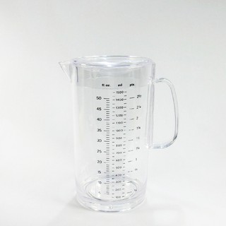 เหยือกน้ำ 1500 ml เหยือกกรองน้ำ เหยือกตวง Measuring Jar สเกล เหยือก พลาสติก สีใส / 50fl.oz./ 21/2 pts. T0458