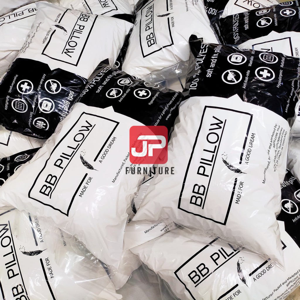 หมอนขนห่านเทียม หมอนโรงแรม ใยสังเคราะห์ Polyester 100% เกรด A / ราคาต่อ 1 ใบ