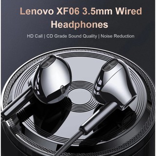 Lenovo XF06 หูฟัง Headset Handsfree  Earphone หูฟังแฮนด์ฟรี headphone หูฟัง หูฟังอินเอียร์ แบบมีสาย