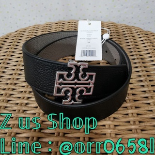 พร้อมส่ง Tory Burch Britten 1.5" belt หนัง​pebble size xs.