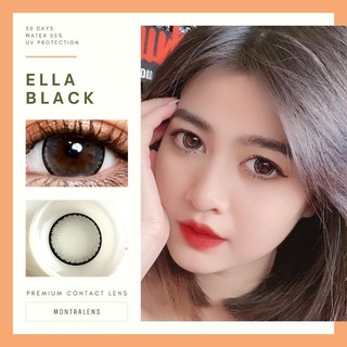 ⚡Montralens⚡Ella Black💥มนตราเลนส์💥บิ๊กอายสีดำ💥คอนแทคเลนส์ค่าสายตา💥คอนแทคเลนส์กรองแสง💥แถมฟรีตลับทุกคู่