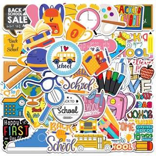 ❉ Back To School . Happy Study Series 02 สติ๊กเกอร์ ❉ 50Pcs/Set Waterproof DIY Fashion Decals Doodle สติ๊กเกอร์