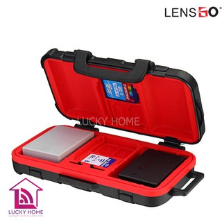 กล่องใส่การ์ด LENSGO D850 Luggage 2Battery 14SD Battery Case