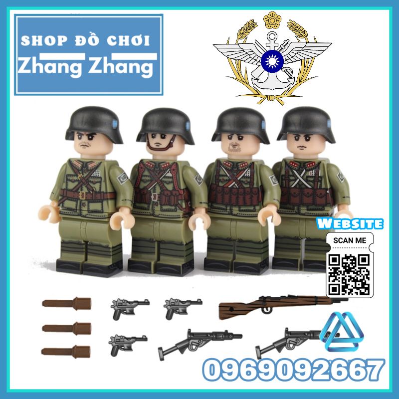 World War Soldier Puzzle Toy 2 WW-II Minifigures JC001-004