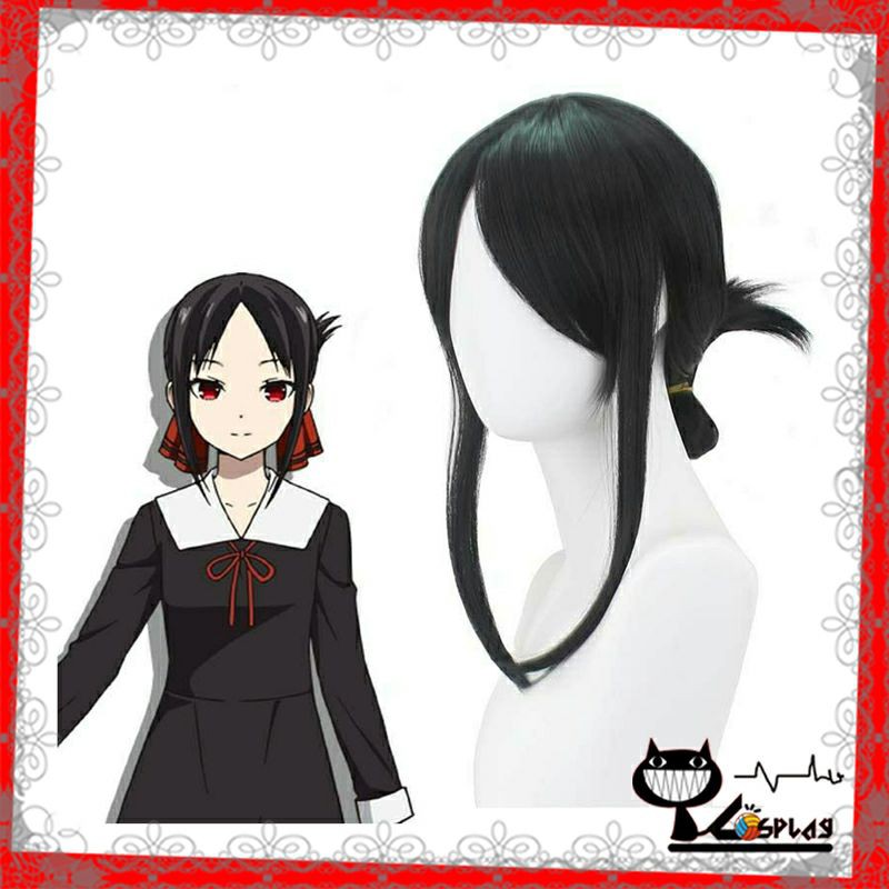 [มีจําหน่าย] Kaguya sama - วิกผมคอสเพลย์ Love Is War/วิกผมสีดํา [Miu Cosplay]