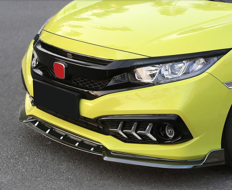 Honda Civic FC 2016 - 2020 Facelift GDS ออกแบบใหม่กันชนหน้า Lip Diffuser Bodykit Mattblack Look Carb