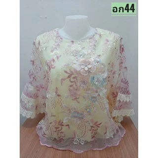 เสื้อสตรีเหมาะใส่ออกงาน เสื้อผ้าแก้ว รอบอก44 นิ้ว