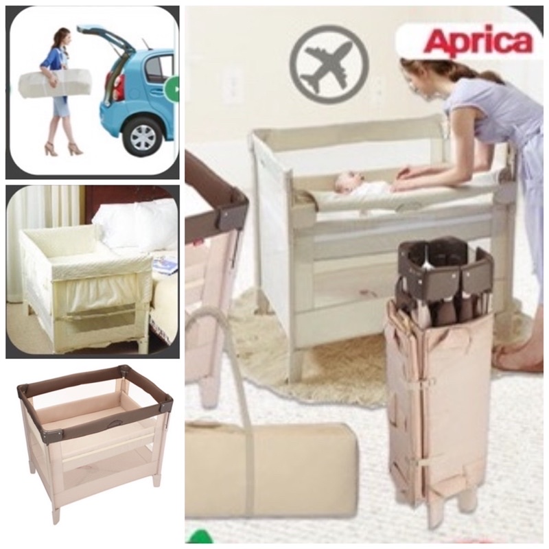 เตียงนอนเด็ก playpen Aprica Coconel Air เย็นสบายไม่ร้อนมือสอง