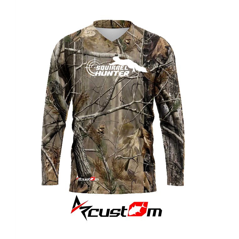 CAMOUFLAGE HUNTING JERSEY 1B CAN EDIT โลโก้และชื่อ