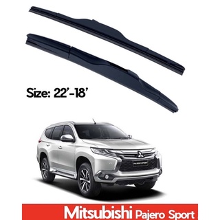 ที่ปัดน้ำฝน ใบปัดน้ำฝน ซิลิโคน ตรงรุ่น Mitsubishi Pajero Sport 2015 ไซส์ 22-18 ยี่ห้อ CLASSIC กล่องขาวแท้