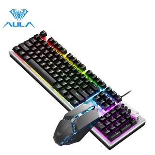 AULA T200  Combo Backlight Multi-Function   คีย์บอร์ดเล่นเกมและเมาส์สำหรับเล่นเกมส์