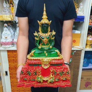 พระแก้วมรกตฐานภูษามาลาพญานาค (หน้าตัก9นิ้ว สูง 40cm.)บูชาองค์ละ890.-