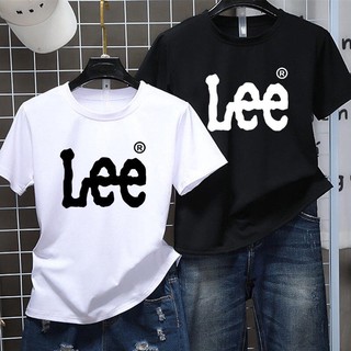 LEE เสื้อยืดคอกลมแฟชั่น เสื้อยอดฮิตลายLEE เสื้อแขนสั้น