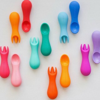 Marcus &amp; Marcus Silicone Palm Grasp Spoon &amp; Fork Set