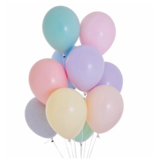 ลูกโป่งลาเท็กซ์พาสเทลด้าน 12 นิ้ว 12 ชิ้น (DECtex 320gr) WC600