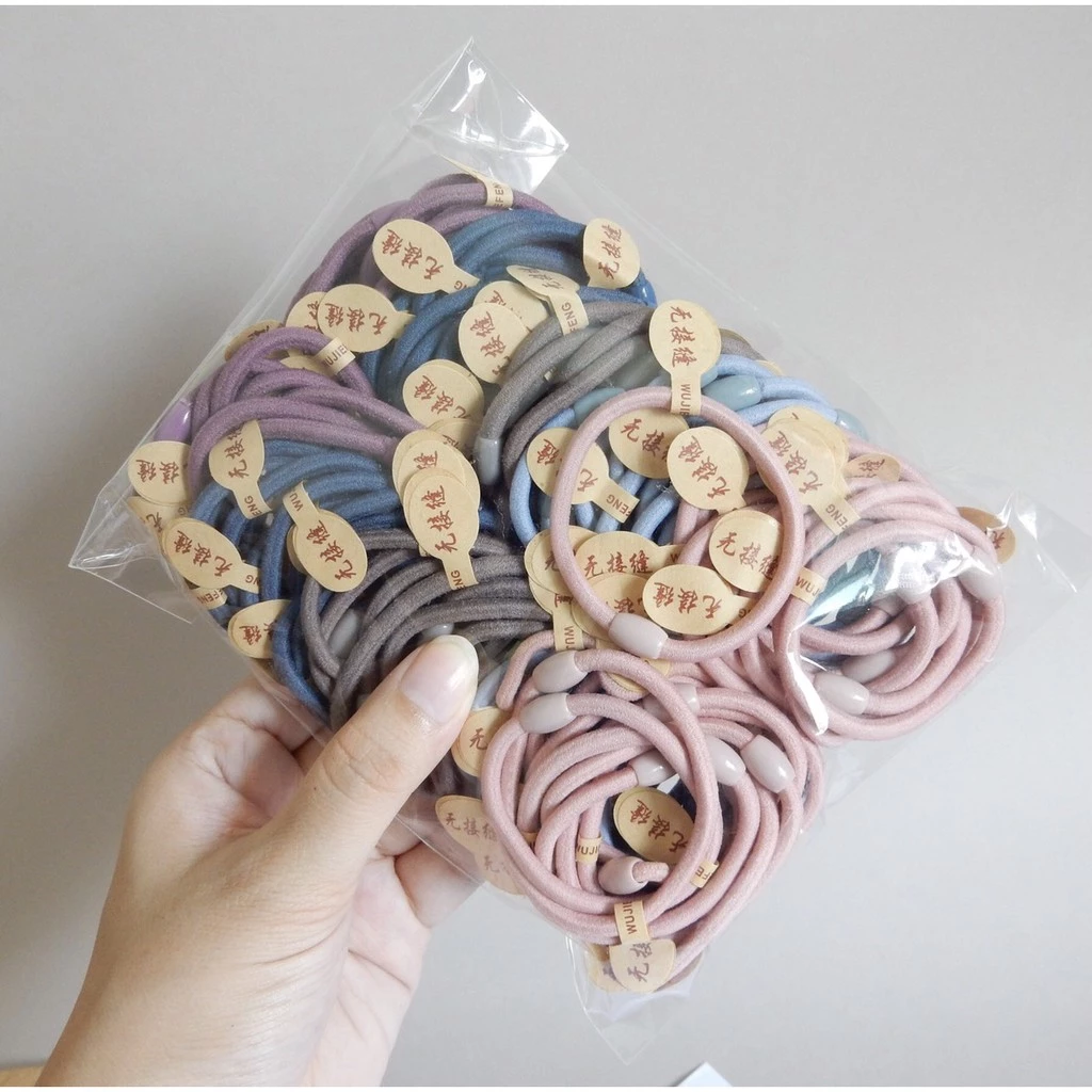 ยางมัดผม แบบสี คละสี ยางรัดผมแบบสี