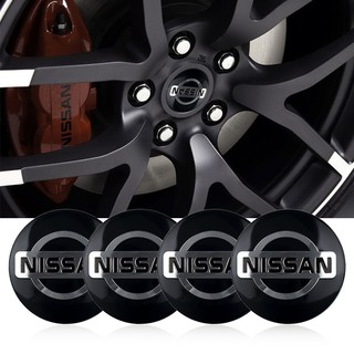 สติกเกอร์โลโก้ Nissan ขนาด 56 มม. สําหรับติดตกแต่งล้อรถยนต์ จํานวน 4 ชิ้น