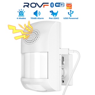 Rovf Tuya เครื่องตรวจจับระบบกันขโมย อัจฉริยะ WiFi PIR เซนเซอร์จับการเคลื่อนไหว Usb ควบคุมผ่านแอพ สําหรับสัตว์เลี้ยง