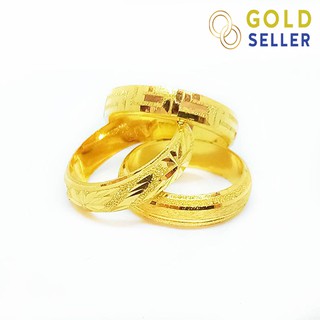 Goldseller แหวนทอง ลายแม็ก น้ำหนักครึ่งสลึง คละลาย ทองคำแท้ 96.5%