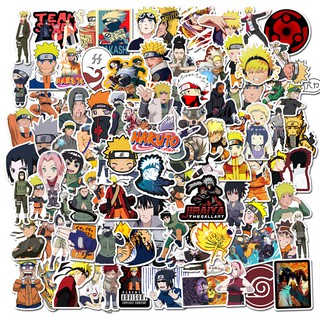 100/50/25/10PCS Japan Anime Naruto Sasuke Cartoon For Snowboard Laptop Luggage Fridge Car- Styling Vinyl Decal Home Decor Stickers