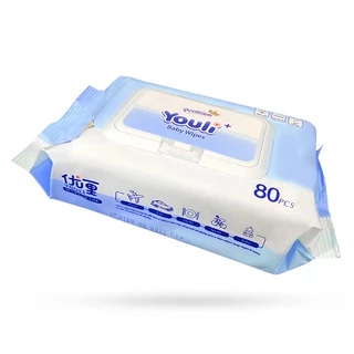 【24h to send】YOULI ทิชชู่เปียก Baby Wipes 80pcs กระดาษทิชชู่เปียก ทิชชู่เปียกเด็ก ทิชชูเปียกเด็กอ่อน