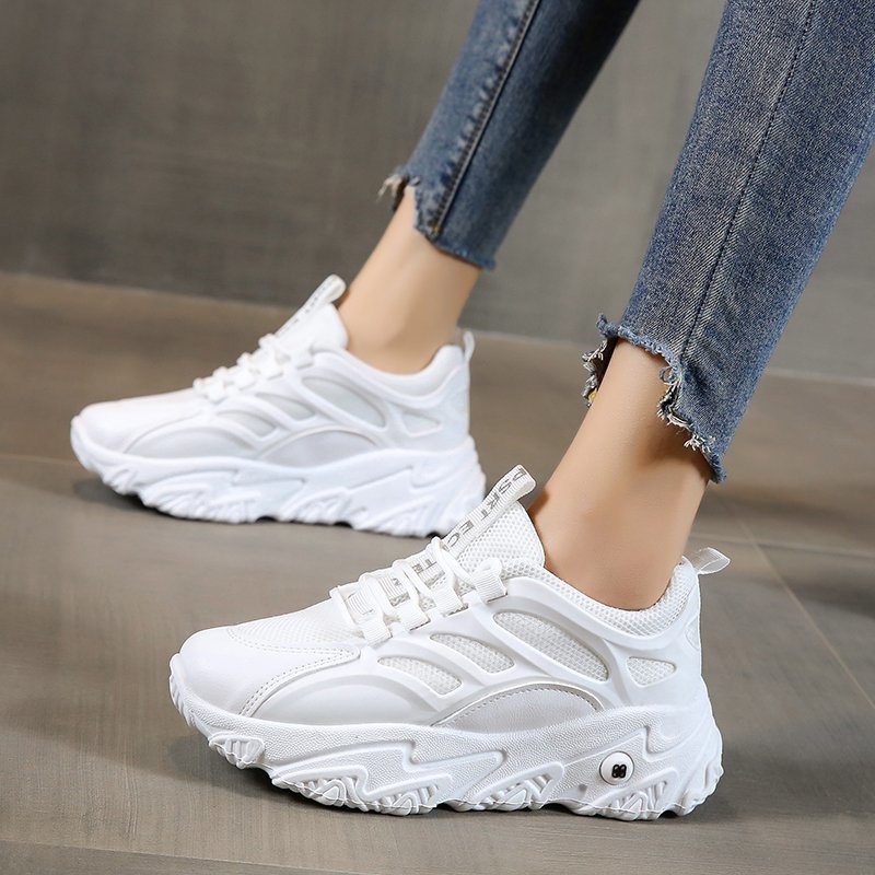 wWomen Platform Flat Mesh Sneakers Ladies Summer Breathable Walking