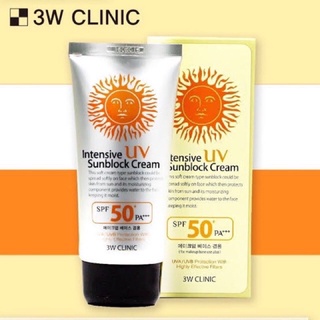 💥แท้💥ถูก💥ส่งไว💥 3W Clinic Intensive UV Sunblock Cream SPF 50 PA+++ กันแดด