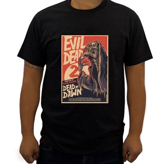 เสื้อยืดลําลอง พิมพ์ลายโครงกระดูก Evil Dead 2 แฟชั่นสําหรับผู้ชาย