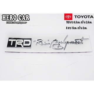 โลโก้ LOGO TRD ลายเซ็น งานโลหะ สีดำเงิน ติดรถยนต์ TOYOTA ได้ทุกรุ่น