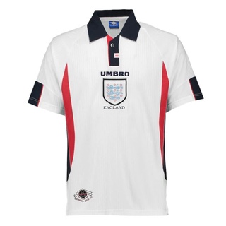 เสื้อกีฬาแขนสั้น ลายทีมชาติอังกฤษ 1998 World Cup Final 7 BECKHAM 20 OWEN ไซซ์ S-XXL