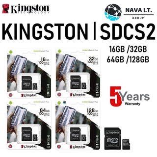 ⚡️กรุงเทพฯด่วน1ชั่วโมง⚡️Kingston Canvas Select MicroSD Class 10 100Mb/s Memory Card + SD Adapter SDCS2