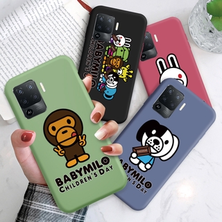 เคสซิลิโคนนิ่ม ลายการ์ตูนลิง กันกระแทก สําหรับ OPPO A94 A93 A73 2020 Reno 5F 4F F17 Pro A15 A15S