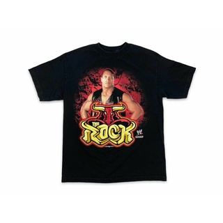 เสื้อยืดผ้าฝ้ายพิมพ์ลายแฟชั่น ผ้าฝ้ายแท้star tshirtเสื้อยืดลําลอง พิมพ์ลาย The Rock Dwayne Johnson Wrestling Wwe สไตล์วิ