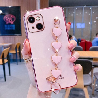 เคสไอโฟน iPhone XS Max XR XS X 6 6s 7 8 Plus SE 2020 สร้อยข้อมือหัวใจสำหรับเด็กหญิงและสตรี | HY