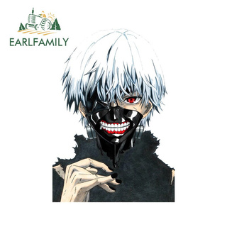 Earlfamily สติกเกอร์ PVC กันน้ํา ลาย Tokyo Ghoul สําหรับติดตกแต่งรถยนต์ รถจักรยานยนต์ เซิร์ฟบอร์ด RV JDM