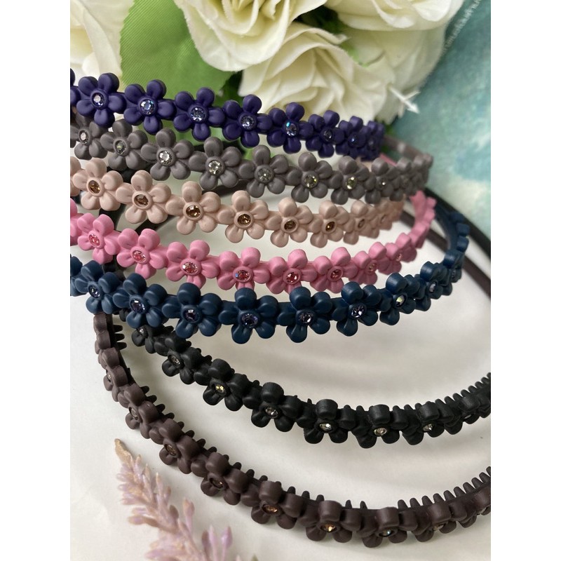 ที่คาดผมประดับเพชร 🇰🇷นำเข้าจากเกาหลี ของแท้ รุ่นดอกไม้ ดาว ประดับเพชรสวยมาก เรียบ หรู ดูดี Made in Korea