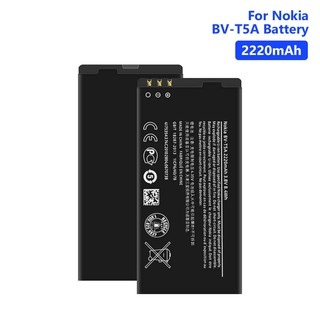 Original BV-T5A แบตเตอรี่โทรศัพท์สำหรับ Nokia RM1038 RM1040 Lumia 550 730 735 738 Superman BVT5A 2220mAh