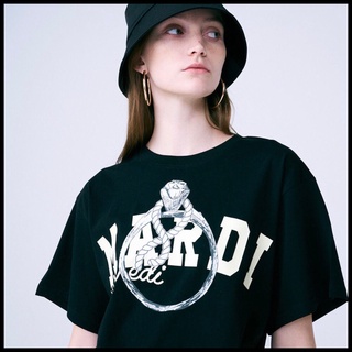 แขนสั้นcrew neck[Mardi Mercredi] Ring With Rock T-shirt Korean TshirtS-XXXXL