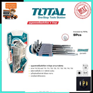 TOTAL กุญแจหกเหลี่ยมหัวท๊อค 9PCS รุ่น THT-106392 PT TOOLS