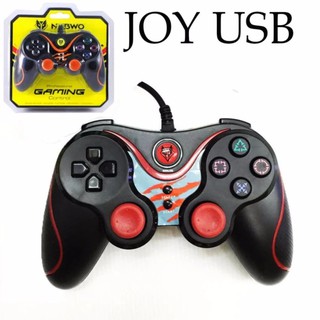 NUBWO Dual Shock จอยเกมส์ USB รุ่น NJ-25 (สีแดง) Red  #757